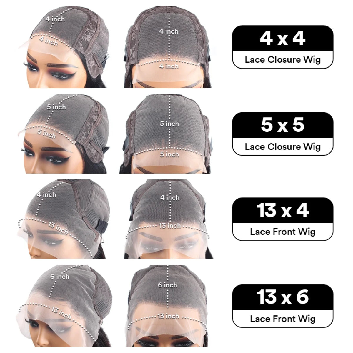 13x6 Lace Front Human Hair Wig Lace Closure Wigs 5x5 200 Density Straight Wigs HD Transparent Lace Frontal Wig For Women
