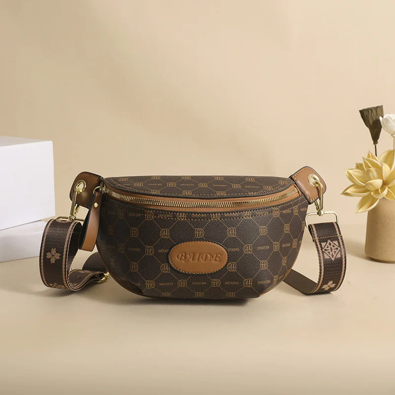 Classic Design Female Belt Bag High-quality Leather Fanny Pack Purses Ladies Waist Bag Fashion Shoulder Crossbody Chest Bags