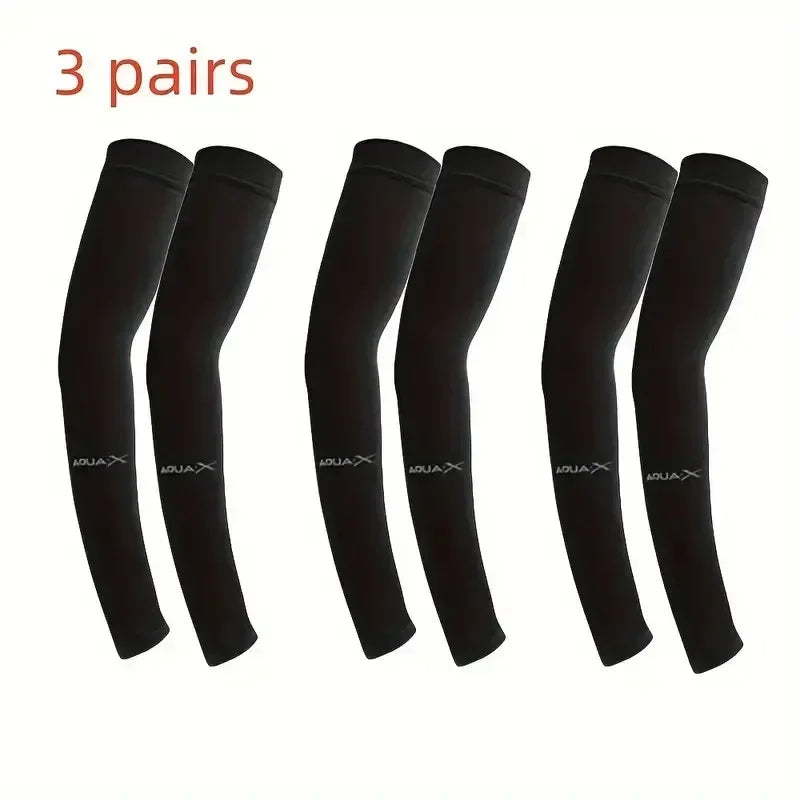 3 Pairs Breathable UV Protection Sleeves - For Sports Driving Fishing Cycling Runing & Outdoor Use