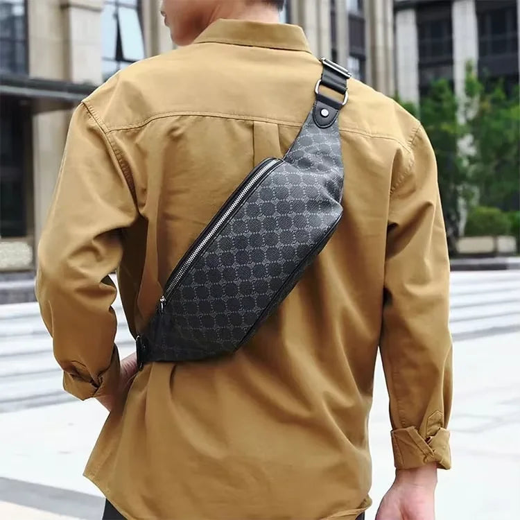 Favorable Price Printed Bags for Men Genuine Leather Men's Waterproof Cross-body Bag Men's Chest Bags Designer