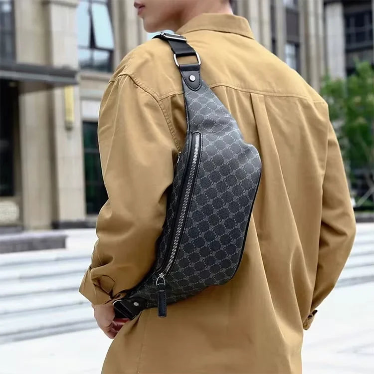 Favorable Price Printed Bags for Men Genuine Leather Men's Waterproof Cross-body Bag Men's Chest Bags Designer