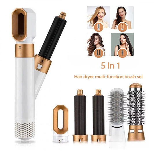 Hairdresser 5-in-1 Hair Clip Curler Hot Air Comb Automatic Curling Comb Straight Hair Comb, Hair Dryer Holiday Gift
