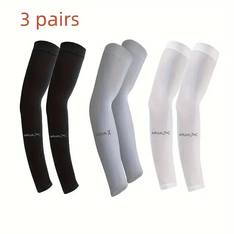3Pairs Breathable Sun Protection Sleeves - Breathable & UV Protective Gear for Outdoor Adventures，Sports, Driving