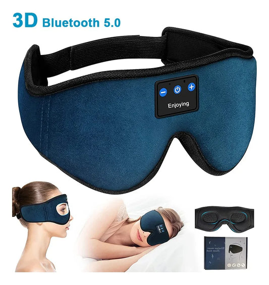 Sleep Headphones 3D Bluetooth 5.0 Headband Wireless Sleep Artifact Breathable Music Eye Mask Earbuds for Side Sleeper,Air Travel