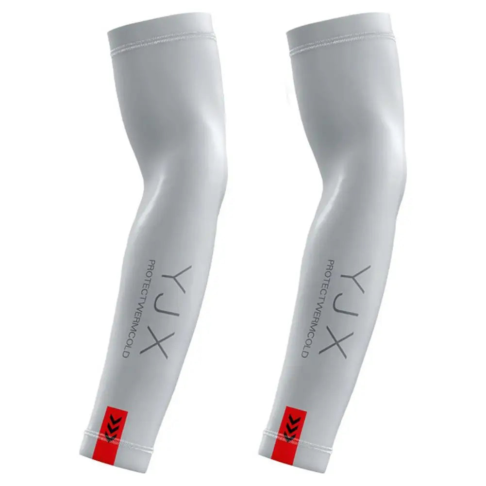 Ice Silk Cooling Arm Sleeves UPF 50+ Sun Protection Thermal Regulating Fibers Breathable for Cycling Hiking Motorcycle