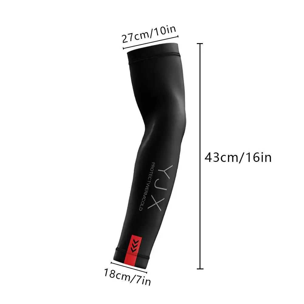 Ice Silk Cooling Arm Sleeves UPF 50+ Sun Protection Thermal Regulating Fibers Breathable for Cycling Hiking Motorcycle