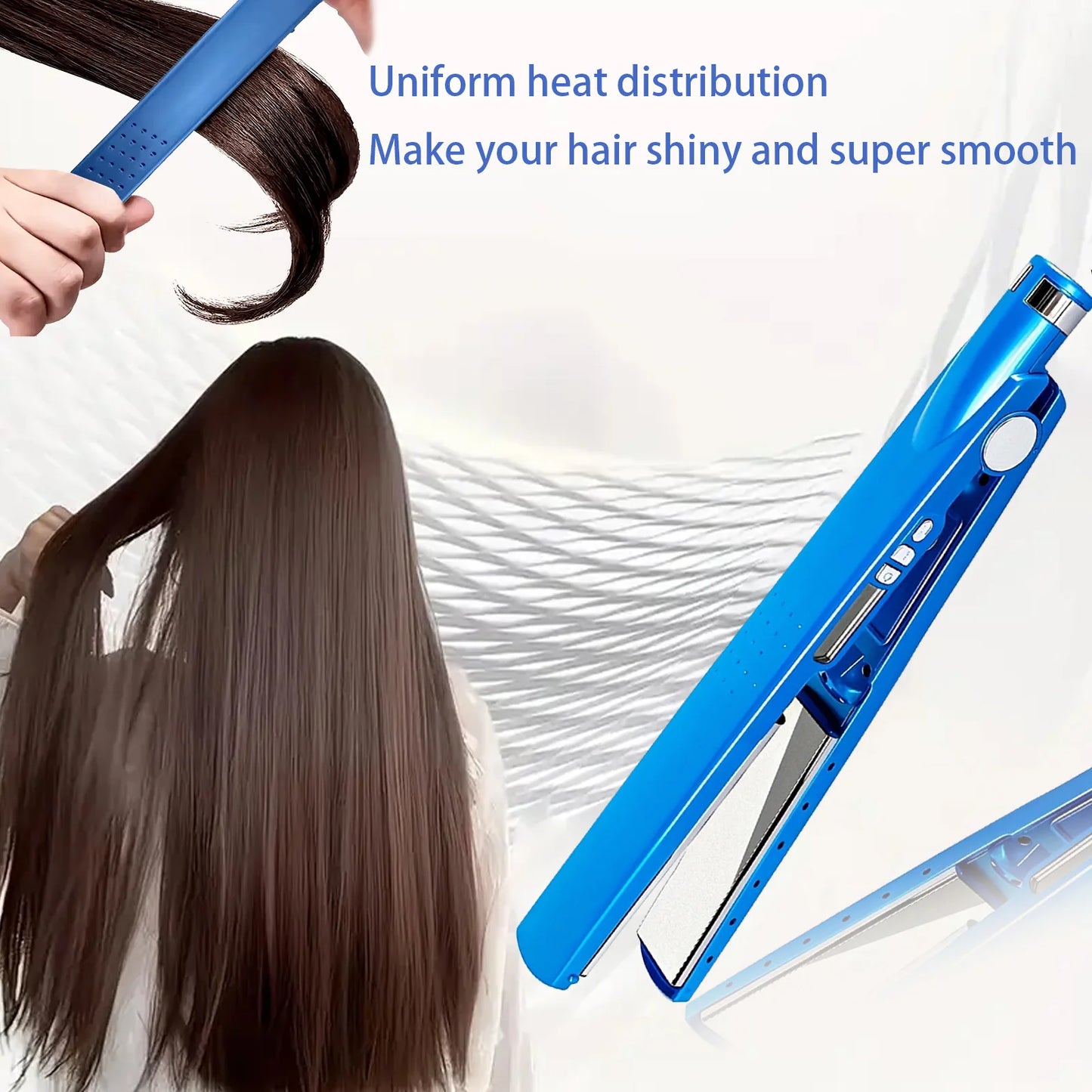 Hair straightener, professional straightening and curling in one device, fast heating hair styling tool