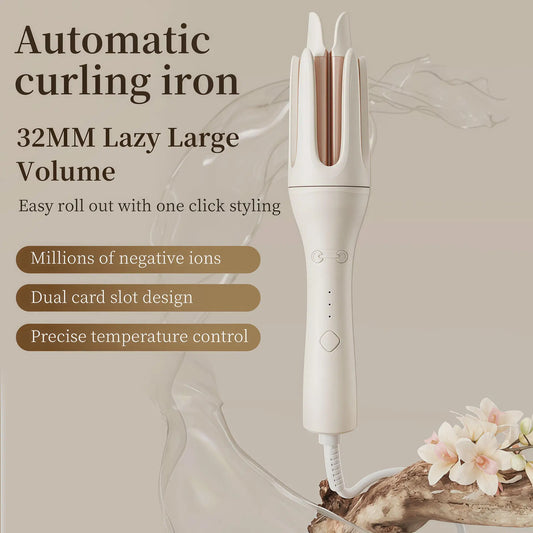 Automatic Hair Curler with 3 Temperature Settings, Auto Shut-Off Function, Electric Curling Iron for Smooth & Frizz-Free Hairsty