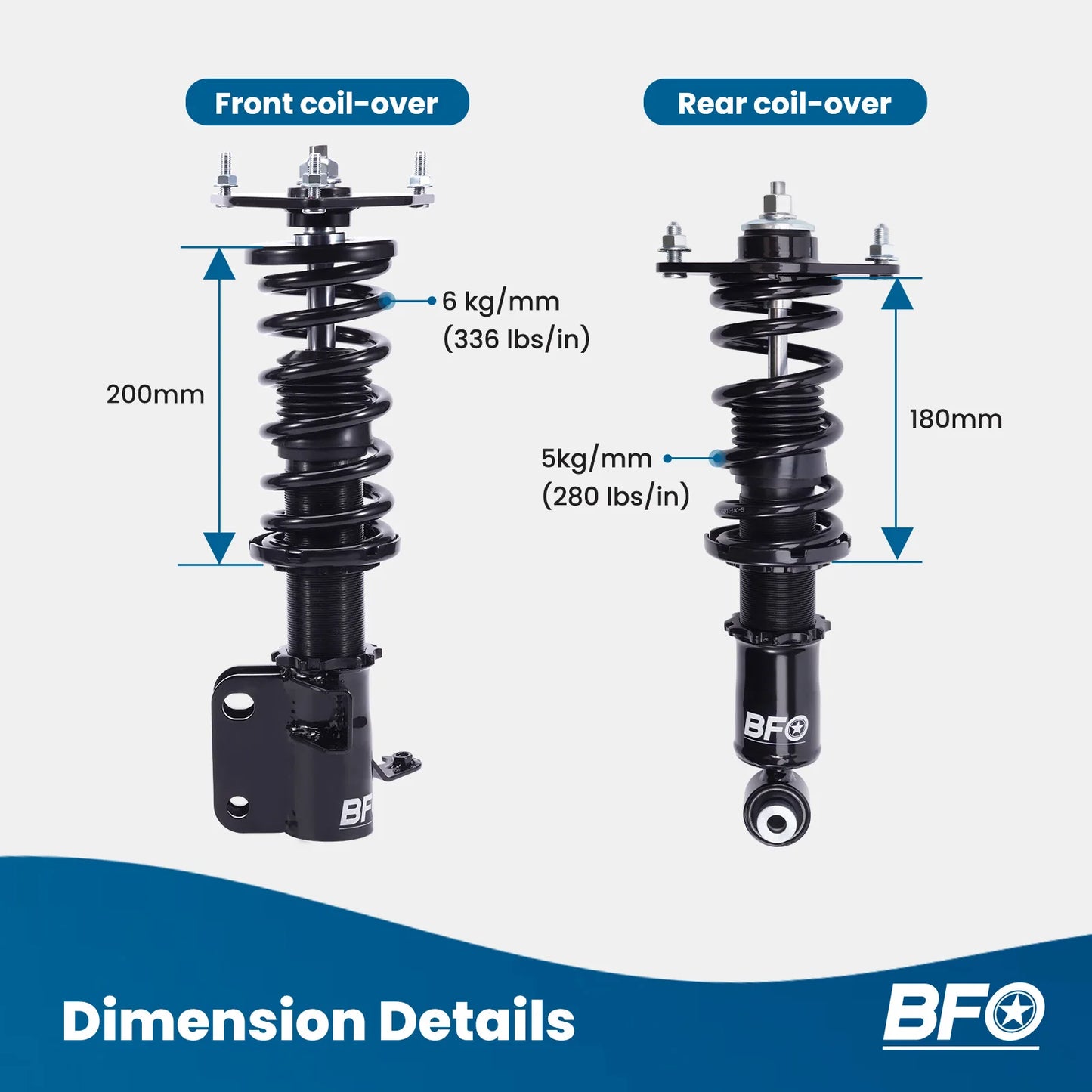 BFO Coilovers Suspension Kit For Subaru BRZ (ZN6/ZC6) Toyota 86 GT86 2012-20