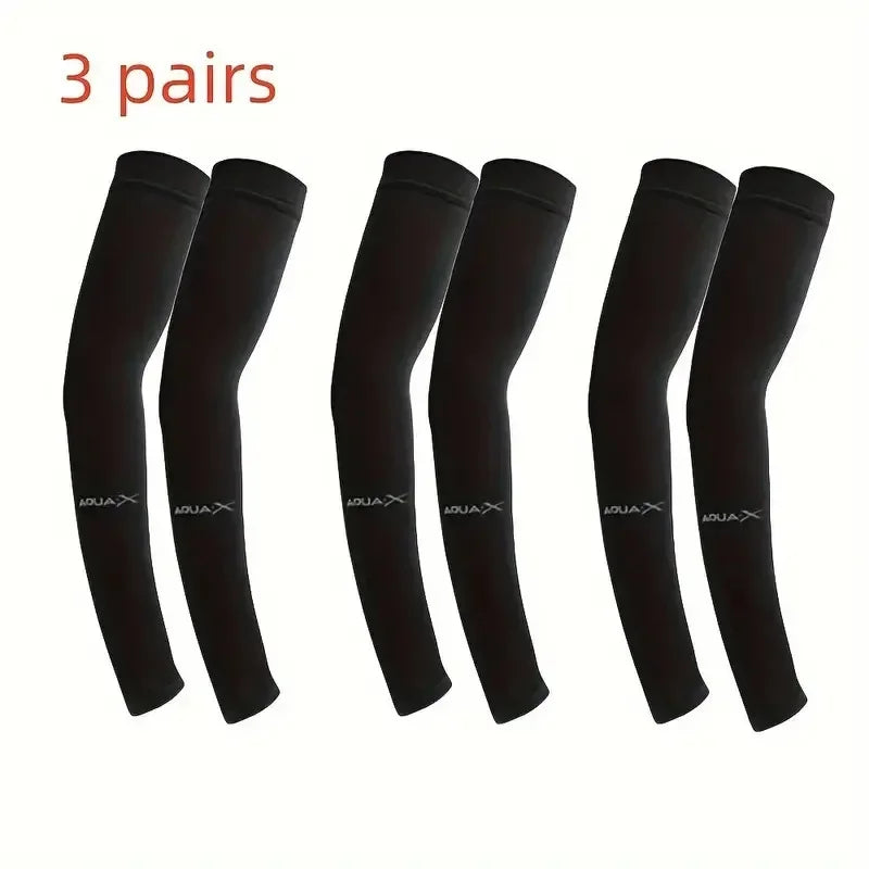3Pairs Breathable Sun Protection Sleeves - Breathable & UV Protective Gear for Outdoor Adventures，Sports, Driving
