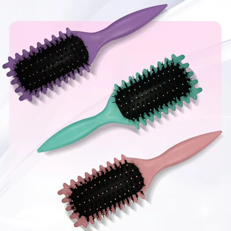 Salon Styling Curly Hair Styling Brush Curl Hair Brush for Combing and Shaping Men's and Women's Curls Reduce Pulling Tools