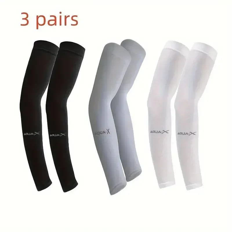 3 Pairs Breathable UV Protection Sleeves - For Sports Driving Fishing Cycling Runing & Outdoor Use
