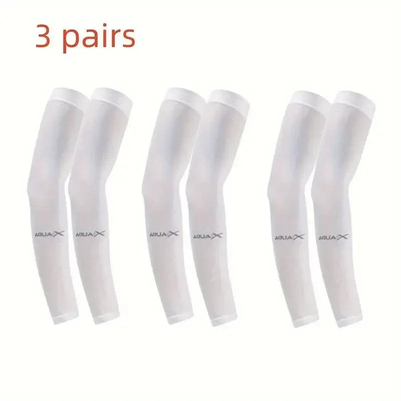 3Pairs Breathable Sun Protection Sleeves - Breathable & UV Protective Gear for Outdoor Adventures，Sports, Driving