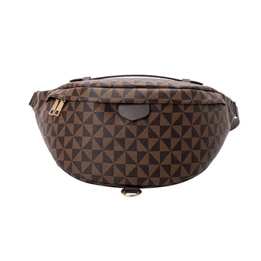 High-End Women's Bags, Light Luxury Handbags, Fashionable Waist Bags, Casual Bags in European and American Style, Versatile Trendy Chest Bags, Water-Resistant Plaid Crossbody Bags