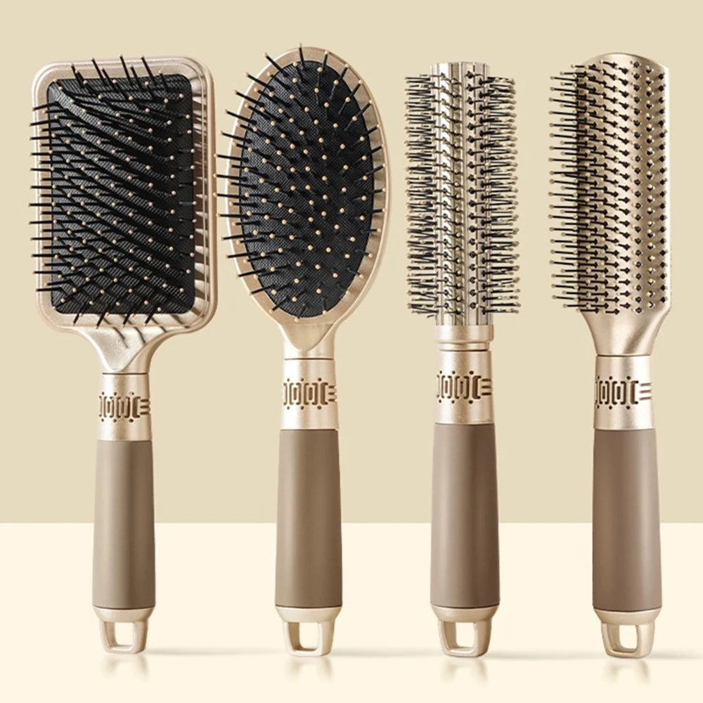 CALIYI Hair Massage Air Cushion Comb Brush Scalp Hairbrush Detangle Anti Static Salon SPA Hairdressing Styling Tool Oval Round
