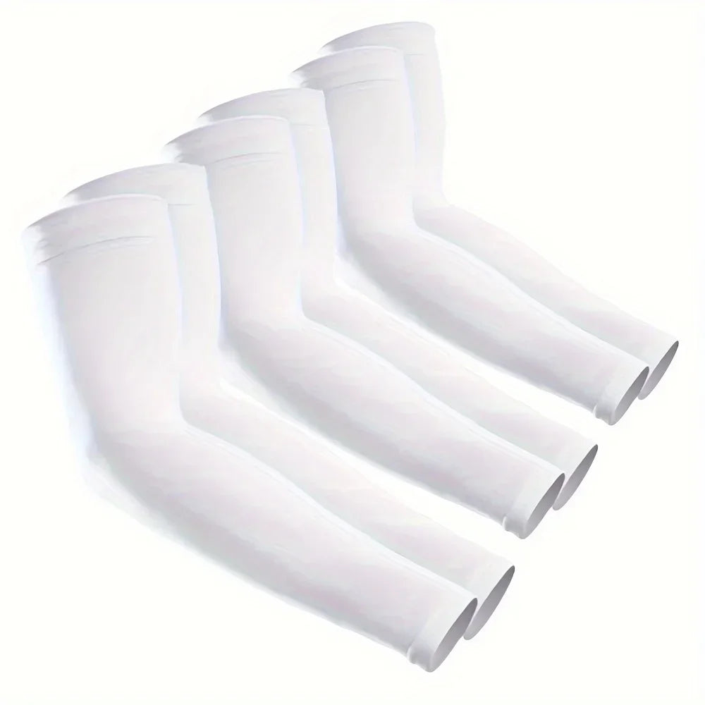 3 Pairs Unisex Sun Protection Arm Sleeves Breathable Cooling Arm Covers For Outdoor Activities Cycling Running Mountaineering