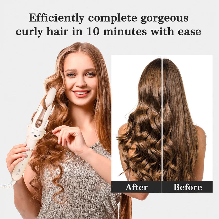 【US】An Automatic Hair Curler That Does Not Damage Hair Quality, It Has A Cute Bear Shape And Is Very Compact And Portable