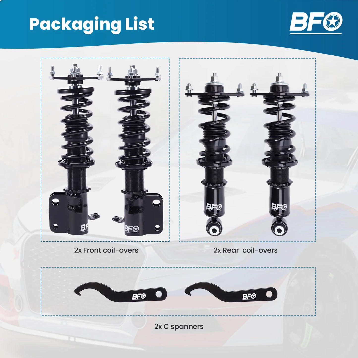 BFO Coilovers Suspension Kit For Subaru BRZ (ZN6/ZC6) Toyota 86 GT86 2012-20