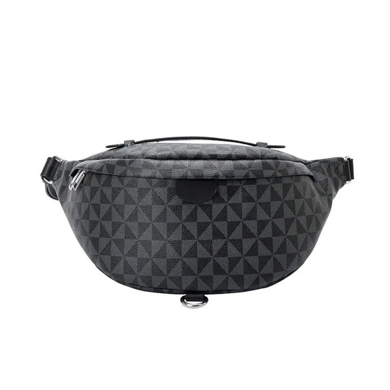 High-End Women's Bags, Light Luxury Handbags, Fashionable Waist Bags, Casual Bags in European and American Style, Versatile Trendy Chest Bags, Water-Resistant Plaid Crossbody Bags